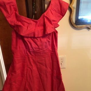 One shoulder linen dress